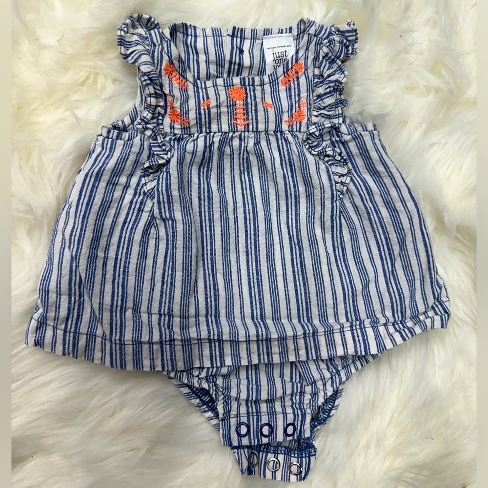 5/$30 Just One You Baby Girl Striped Dress